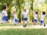 Sporten onder begeleiding kids.